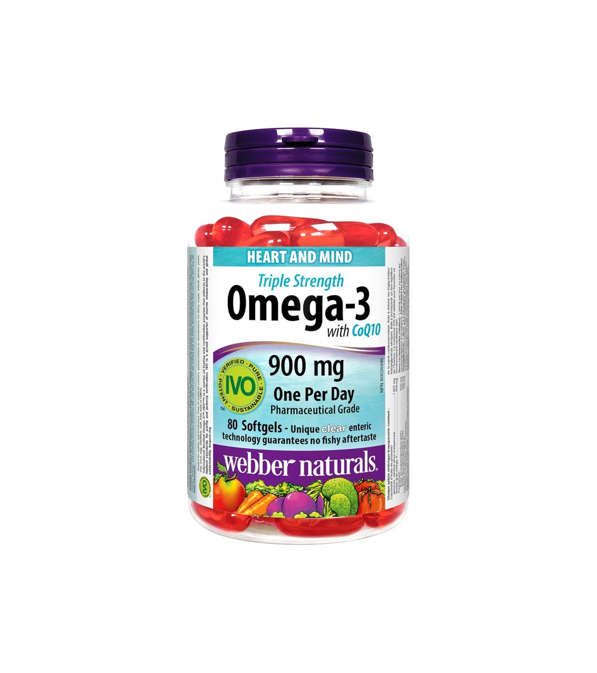 webber natural cap omega 3 & coq10 80p 1s