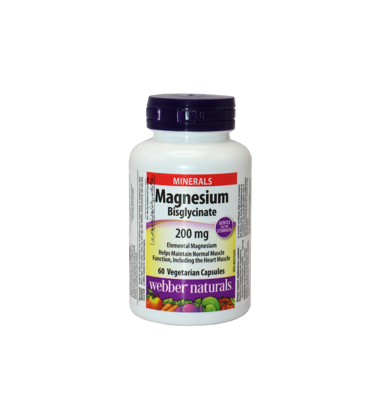 webber natural cap magnesium bisglycinate 200mg 60p 1s