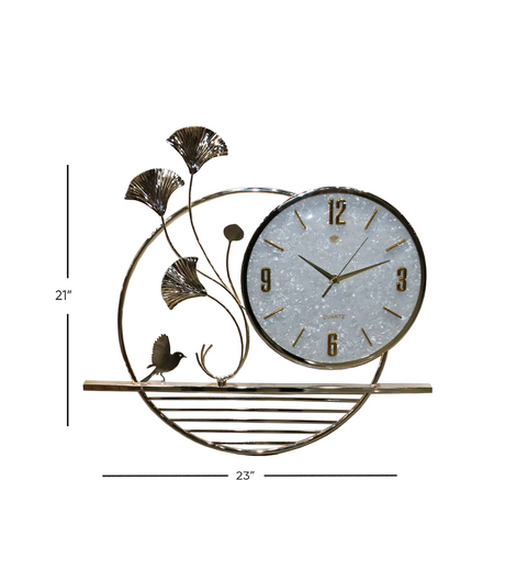 metal clock with scenery 21''x23'' china 5758