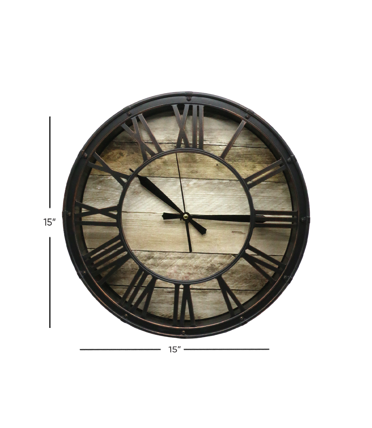 wall clock classic black 15'' china 2962-1