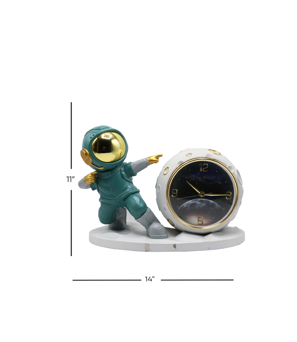 unique table clock astronaut 11"x14" china d503