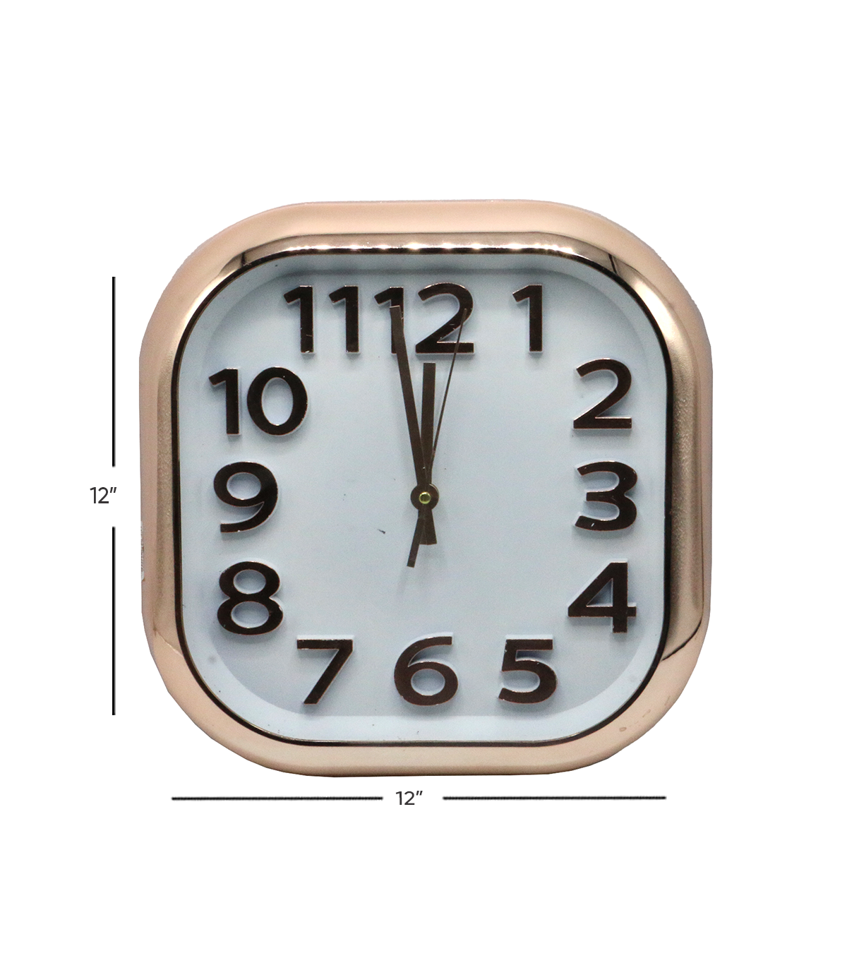 square wall clock 12'' china 8221-7