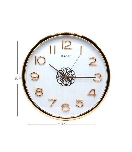 wall clock white 15.5'' china 5856h