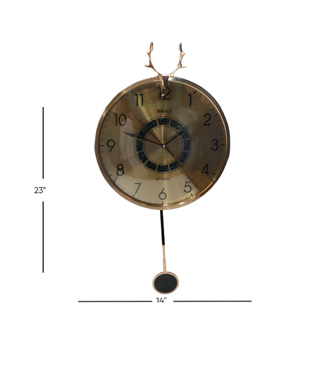wall clock derr & pendulum china 23" 14" 23352
