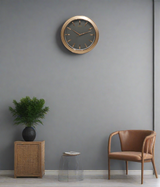 wall clock grey 15'' china 51116