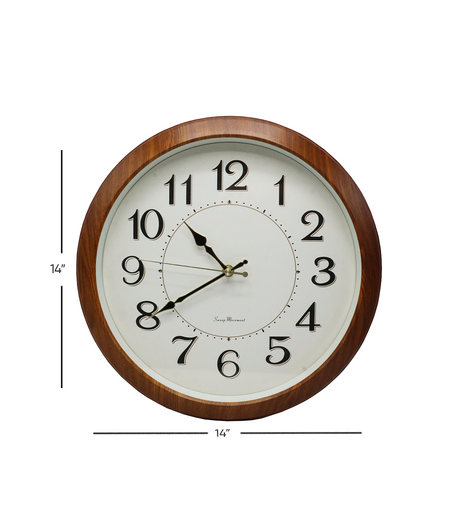 wood color boarder wall clock 14'' china 2855-5