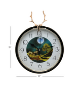 white wall clock deer 15''x12'' china 876904-2