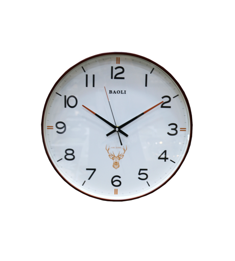 wall clock brown 15"x15" china d762