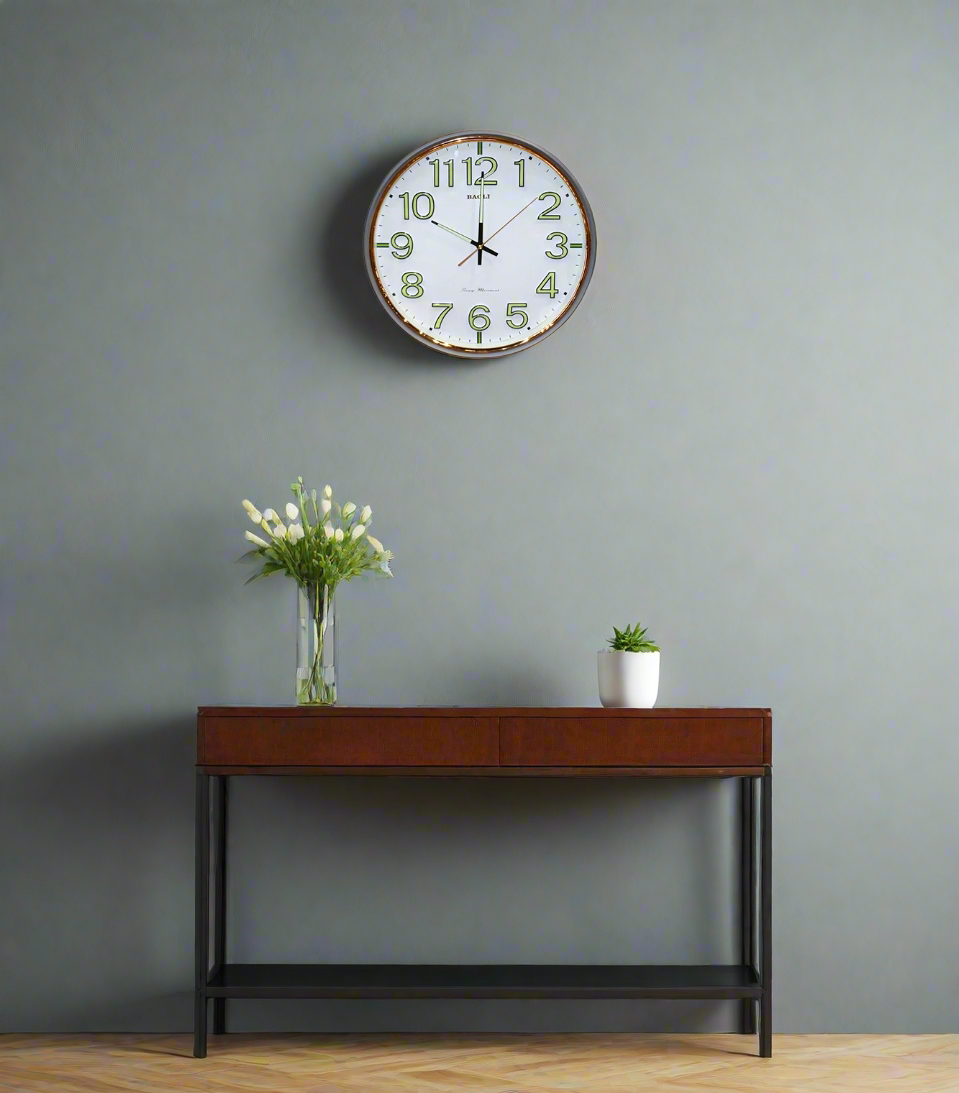 wall clock grey china 762221