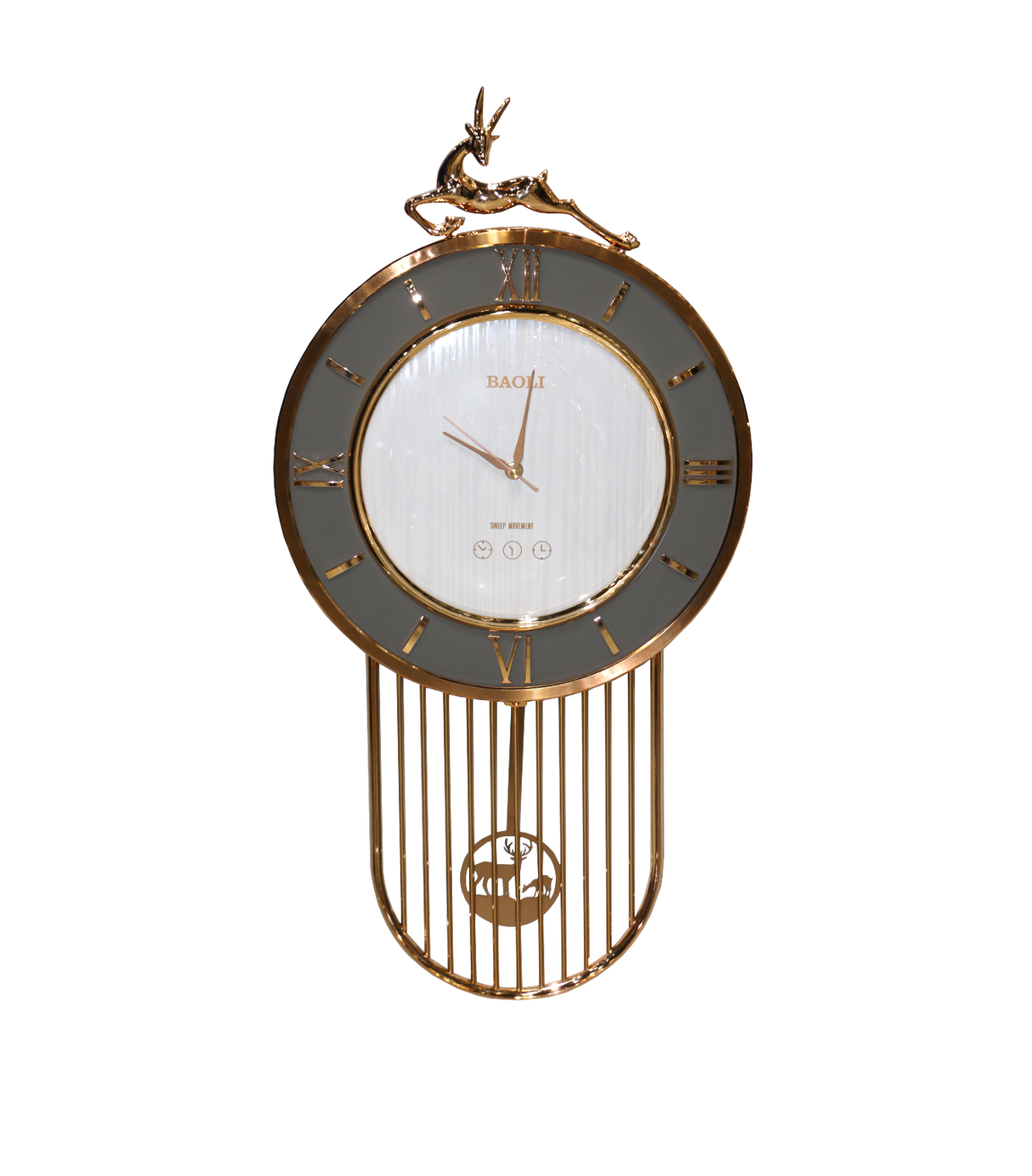 wall clock ash white china 52153