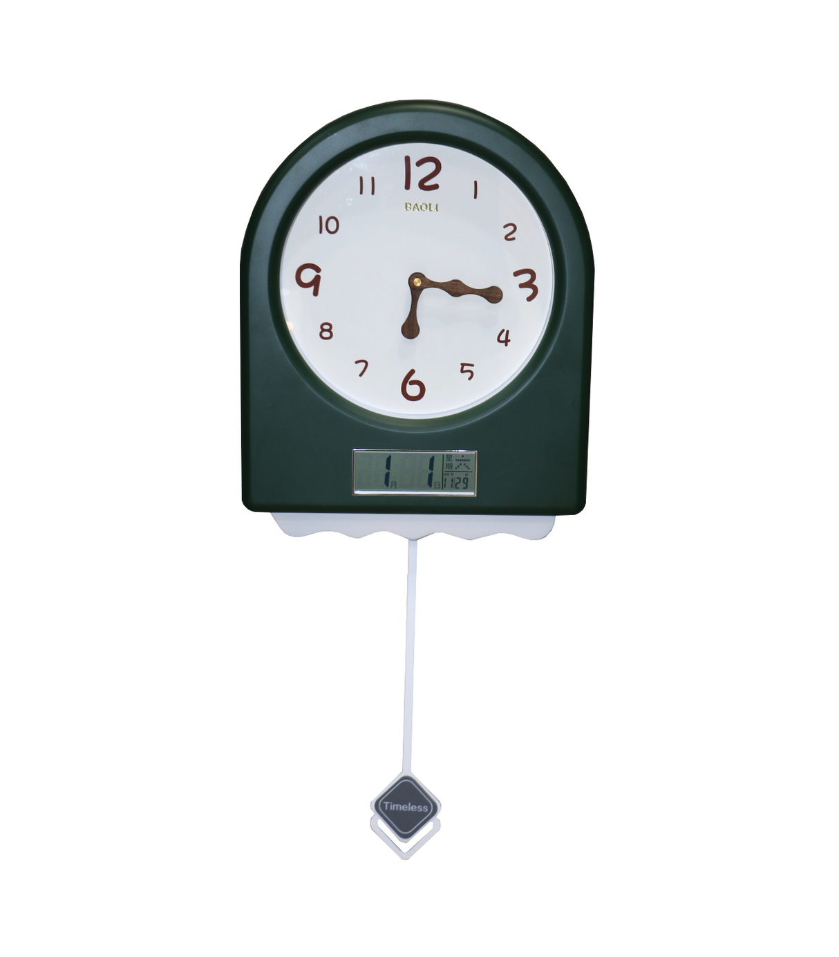 wall clock green china 5885