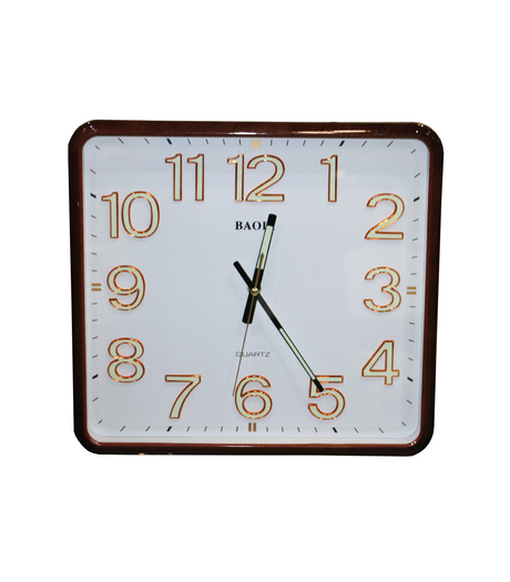 wall clock brown white china