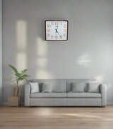 wall clock brown white china