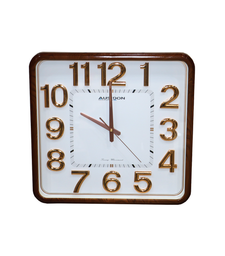 wall clock yellow wood china