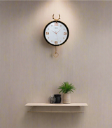 wall clock gold white with pendulum china