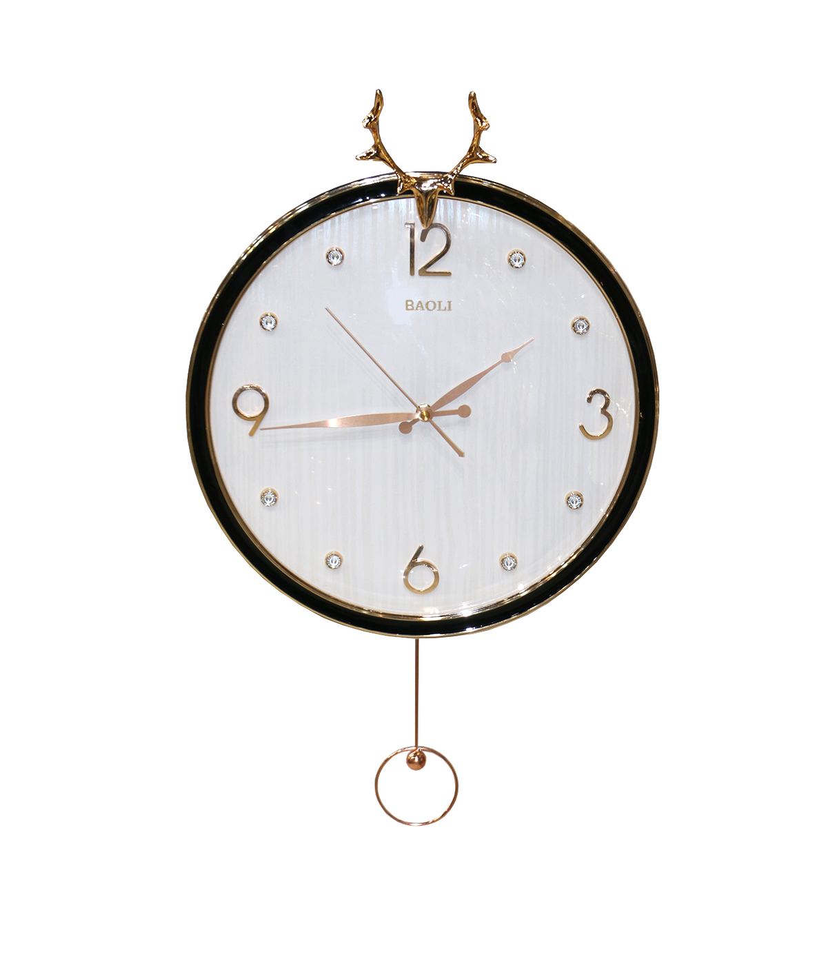 wall clock black white china