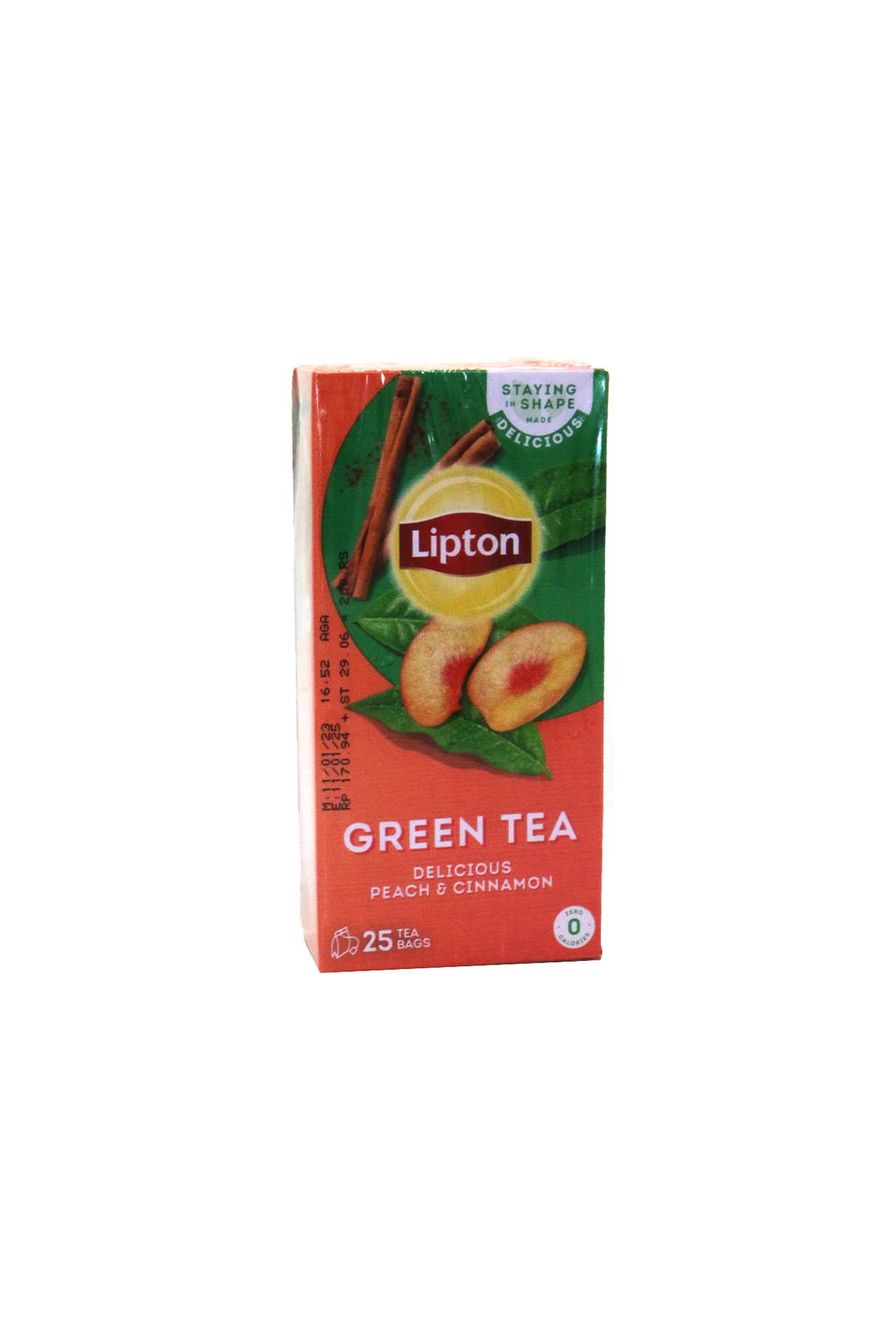 lipton green tea peach&cinnamon 25tea bag