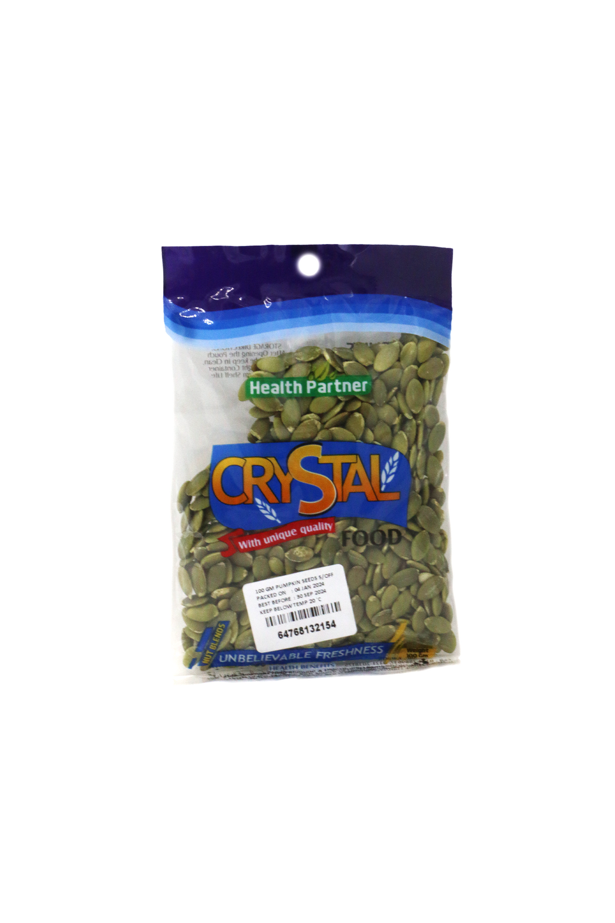 crystal pumpkin seeds shell off 100g