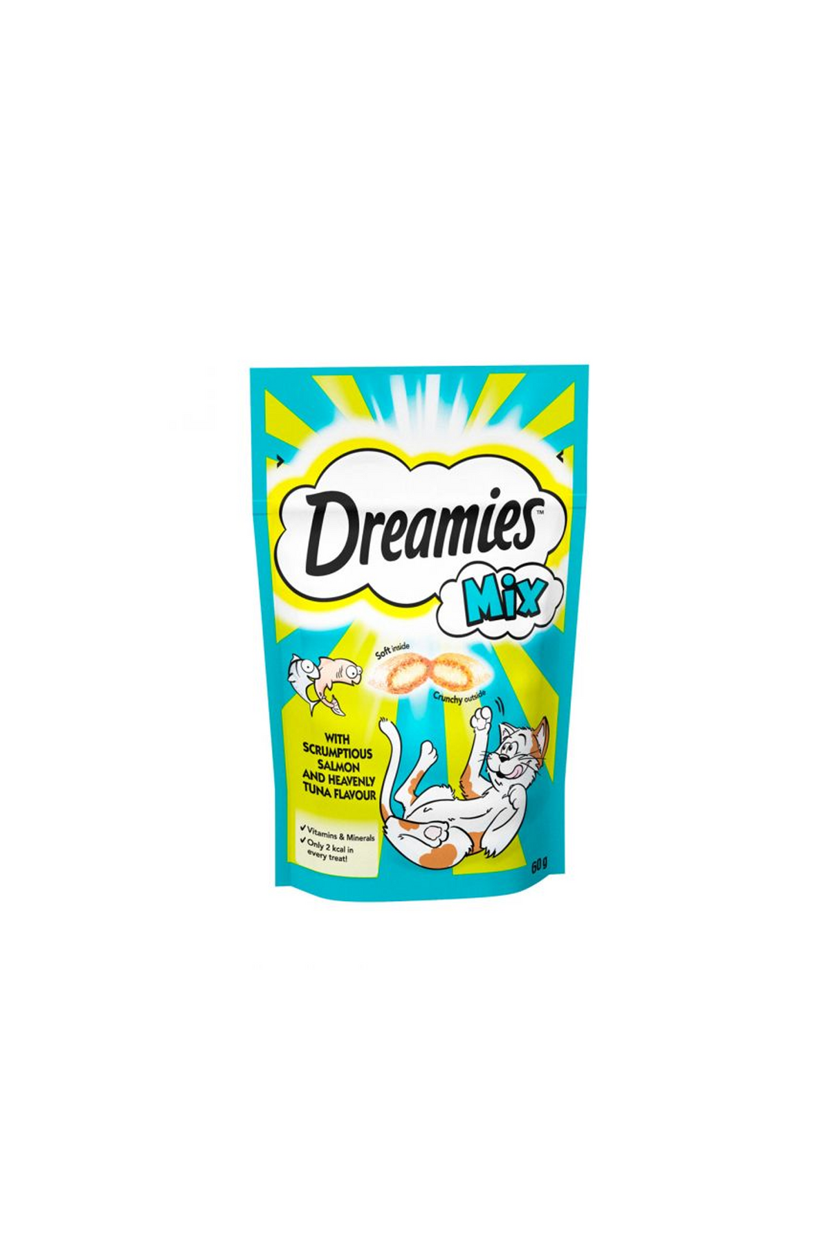 dreamies cat treat biscuit salmon & heavenly tuna 60g