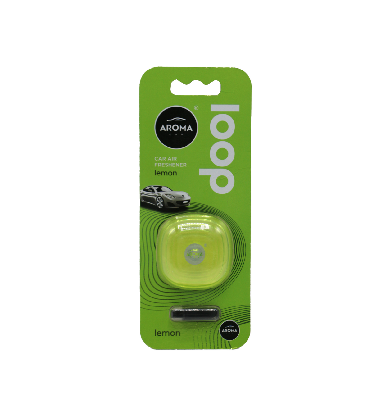 aroma car air freshener loop lemon