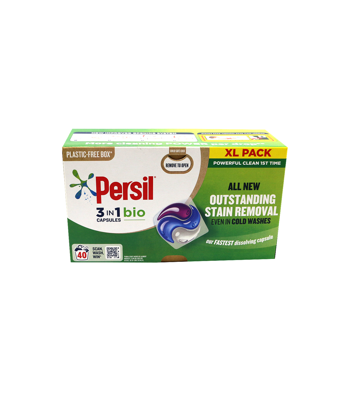 persil washing capsules 3 in 1 bio 40 washes 844g