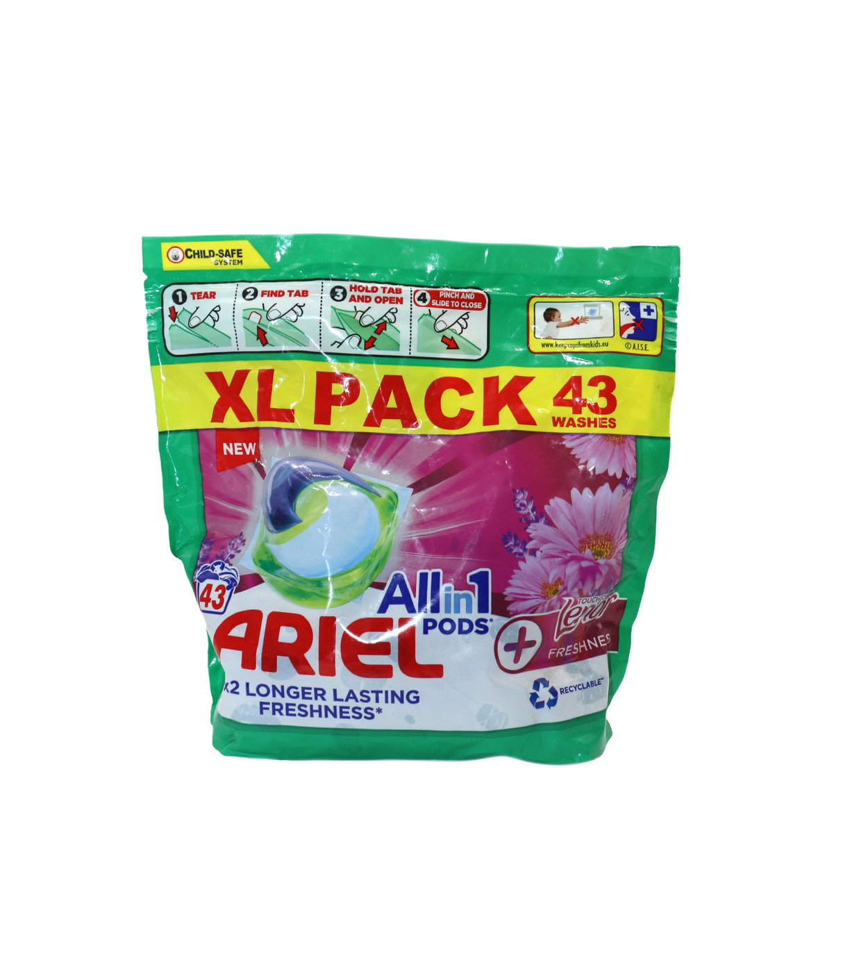 ariel all in 1 pods lenor 43 washes 1079.3g