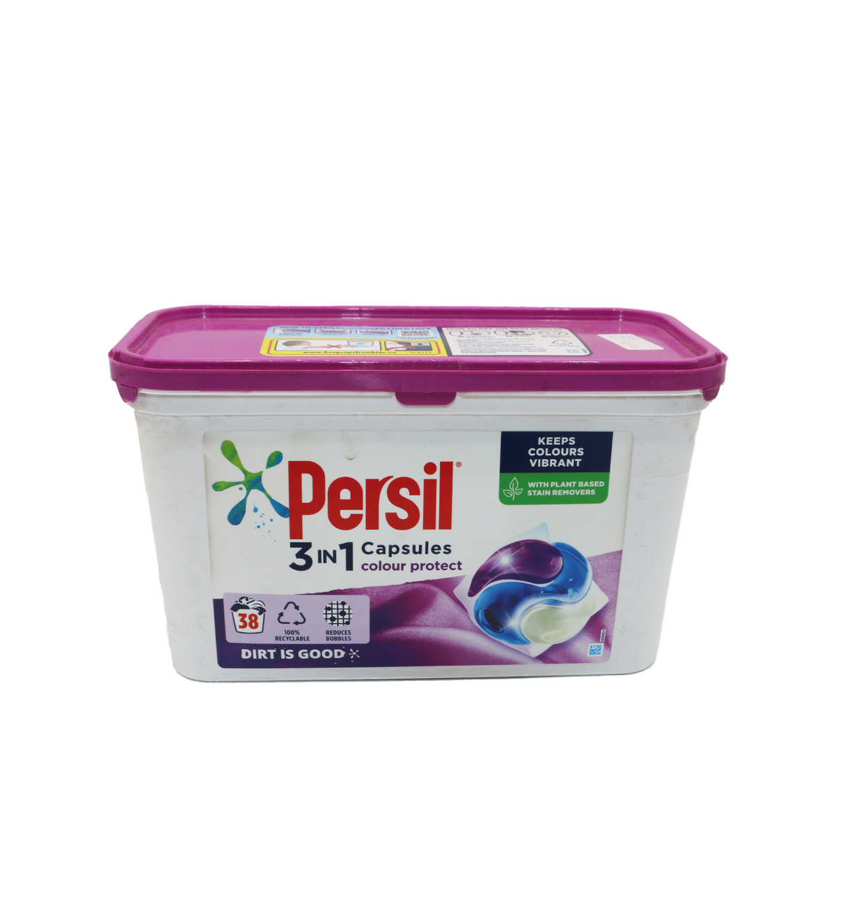 persil washing capsules 3in1 colour protect 38pc 1026g