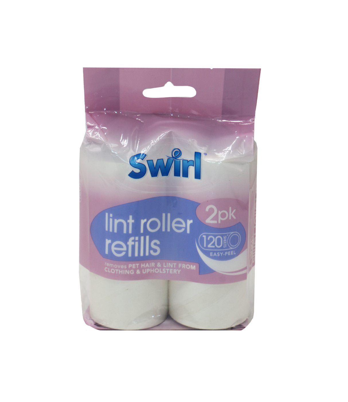 swirl pet lint roller refills 2pc 120 sheets