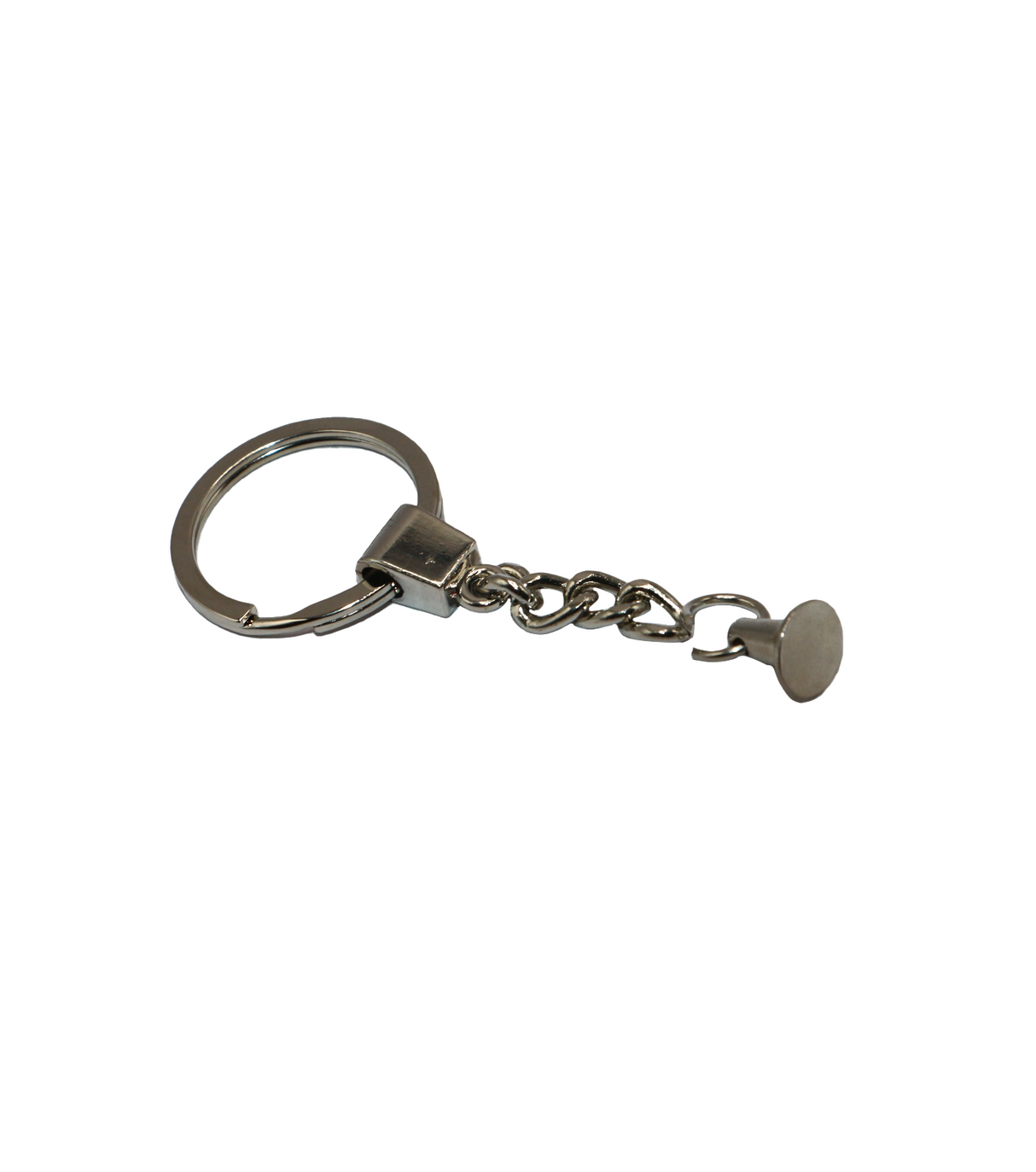 resin metal key chain ring silver 1pc 30mm