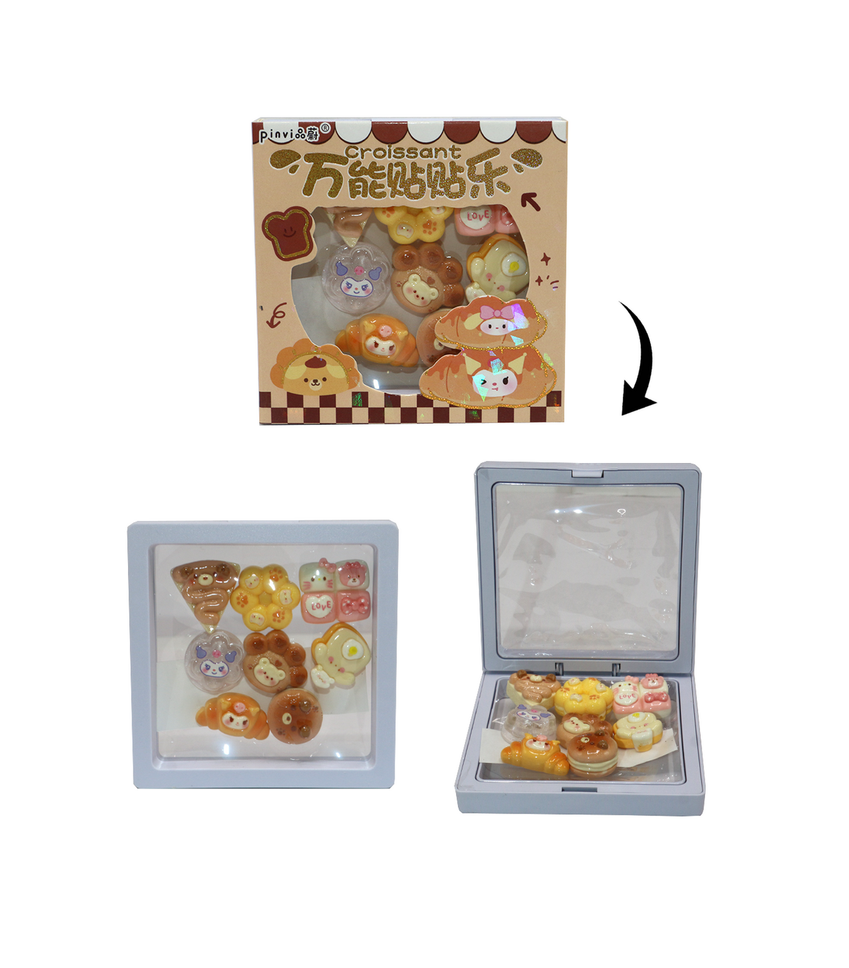 sticker beads bear food china pz-7165