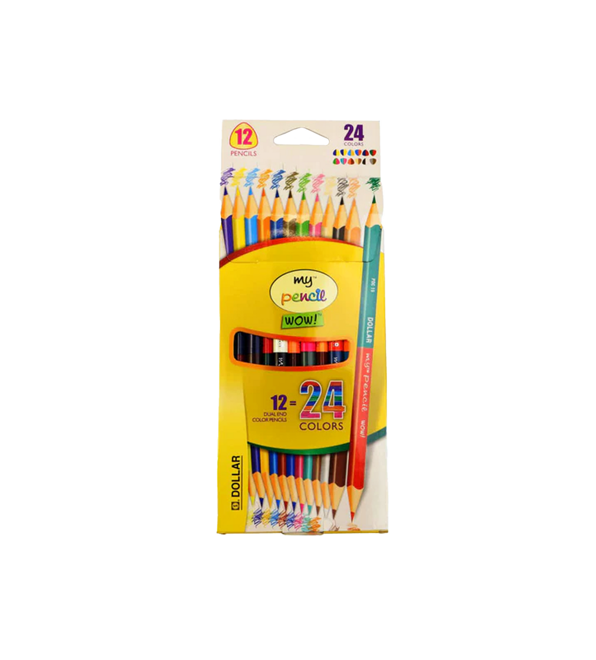 dollar dual color pencil 24 color