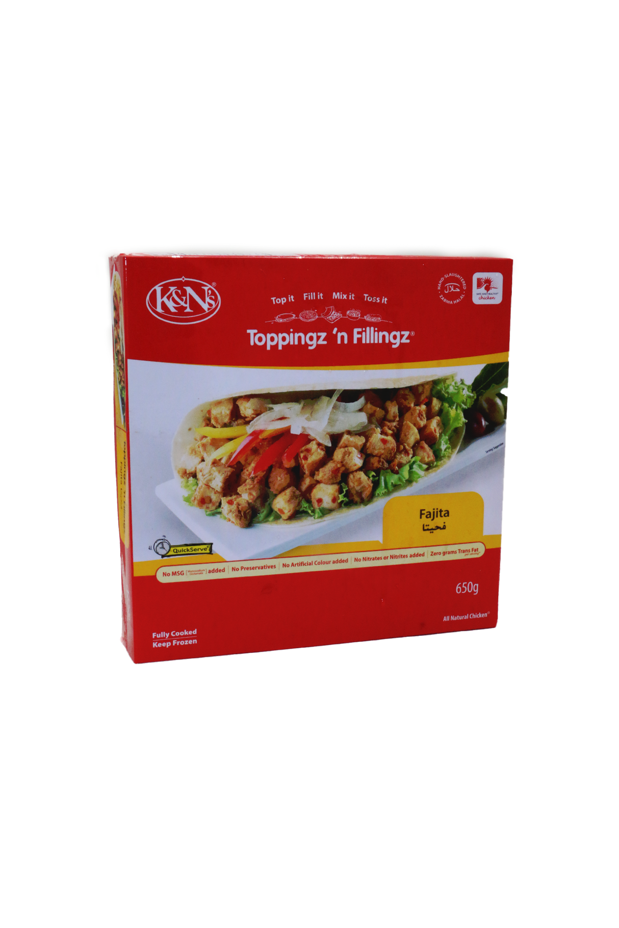 k&n toppingz n fajita 650g