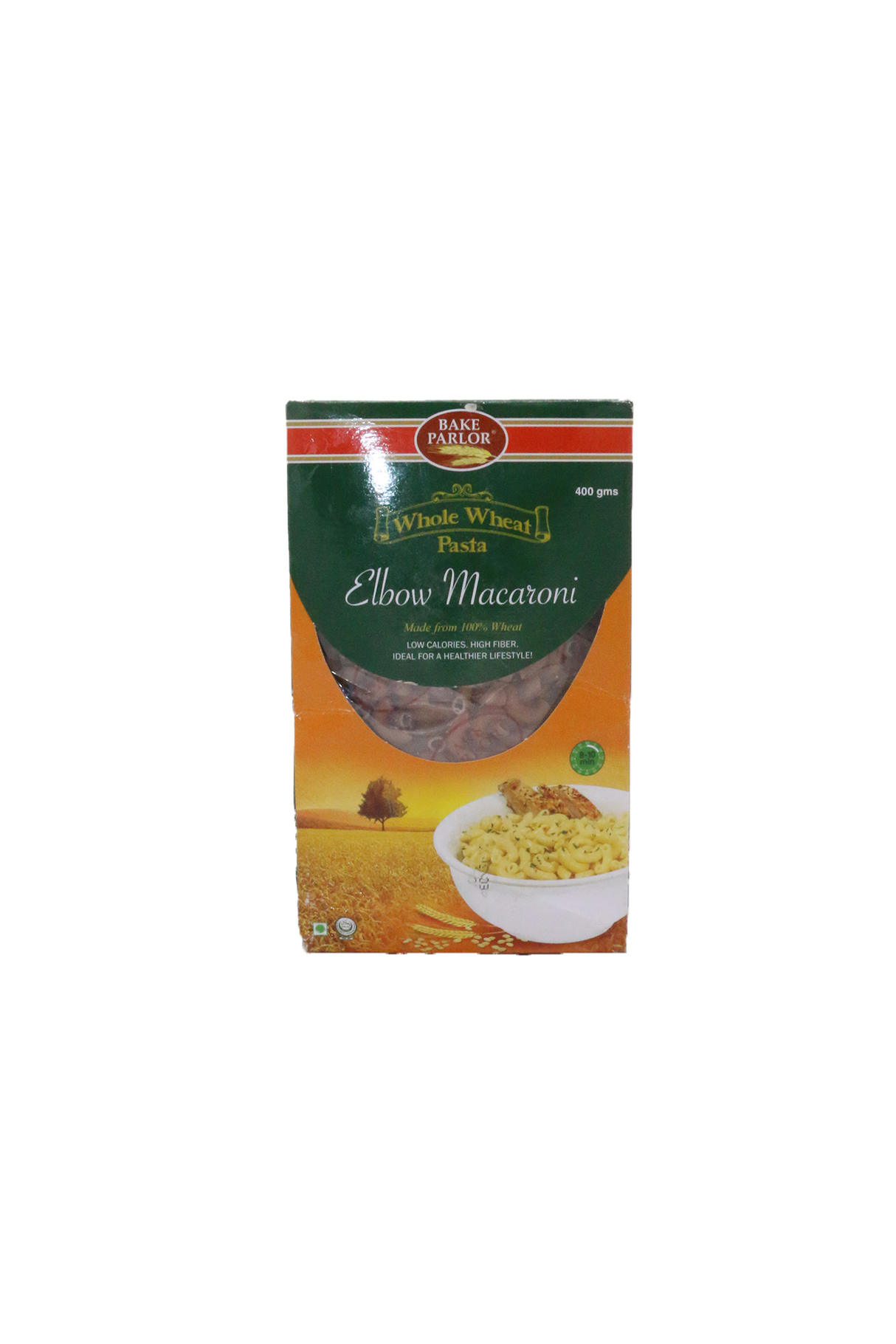 bake parlor whole wheat elbow macaroni 400g