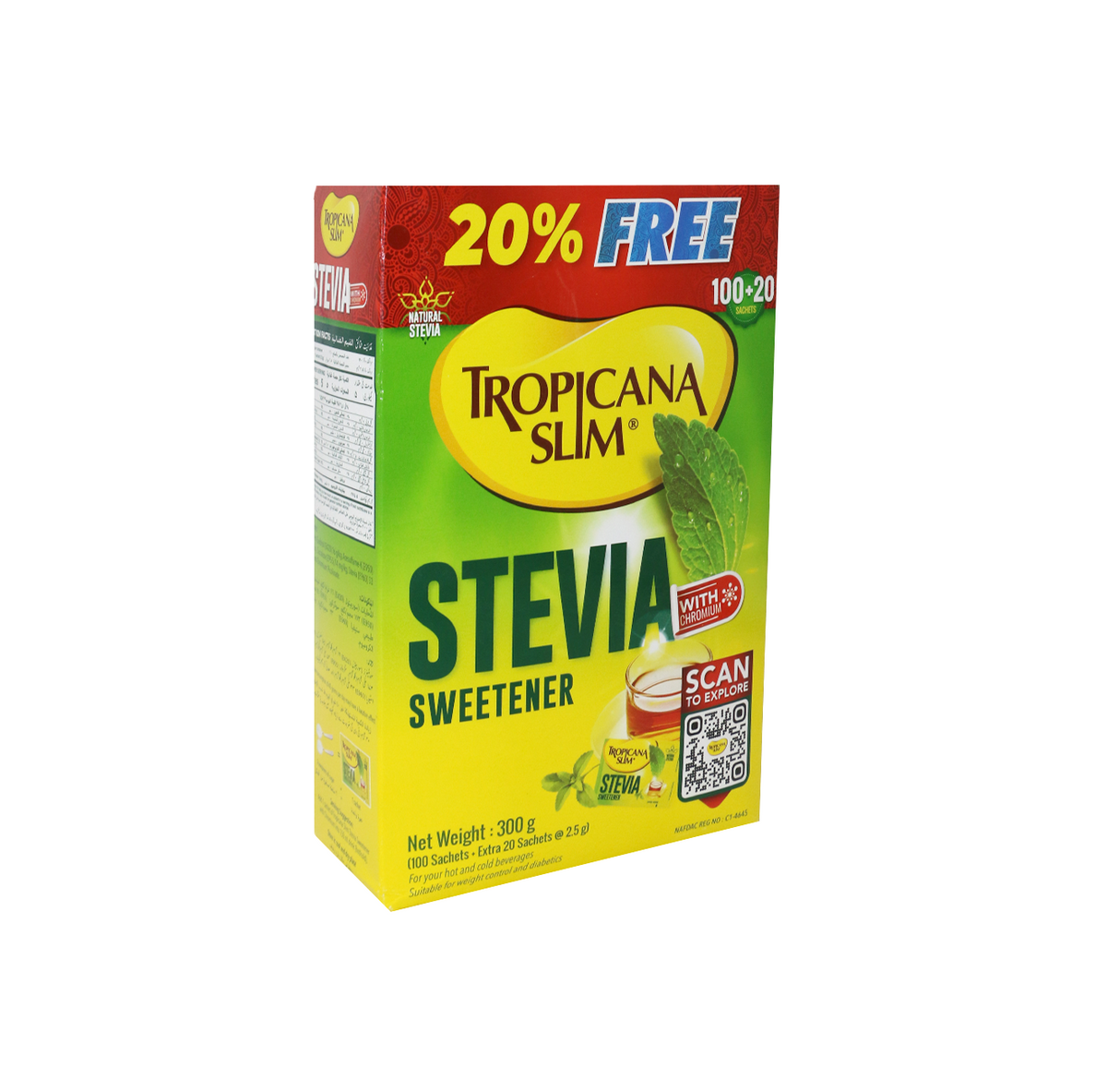 tropicana slim sweetener stevia 100sachet 250g indonesia