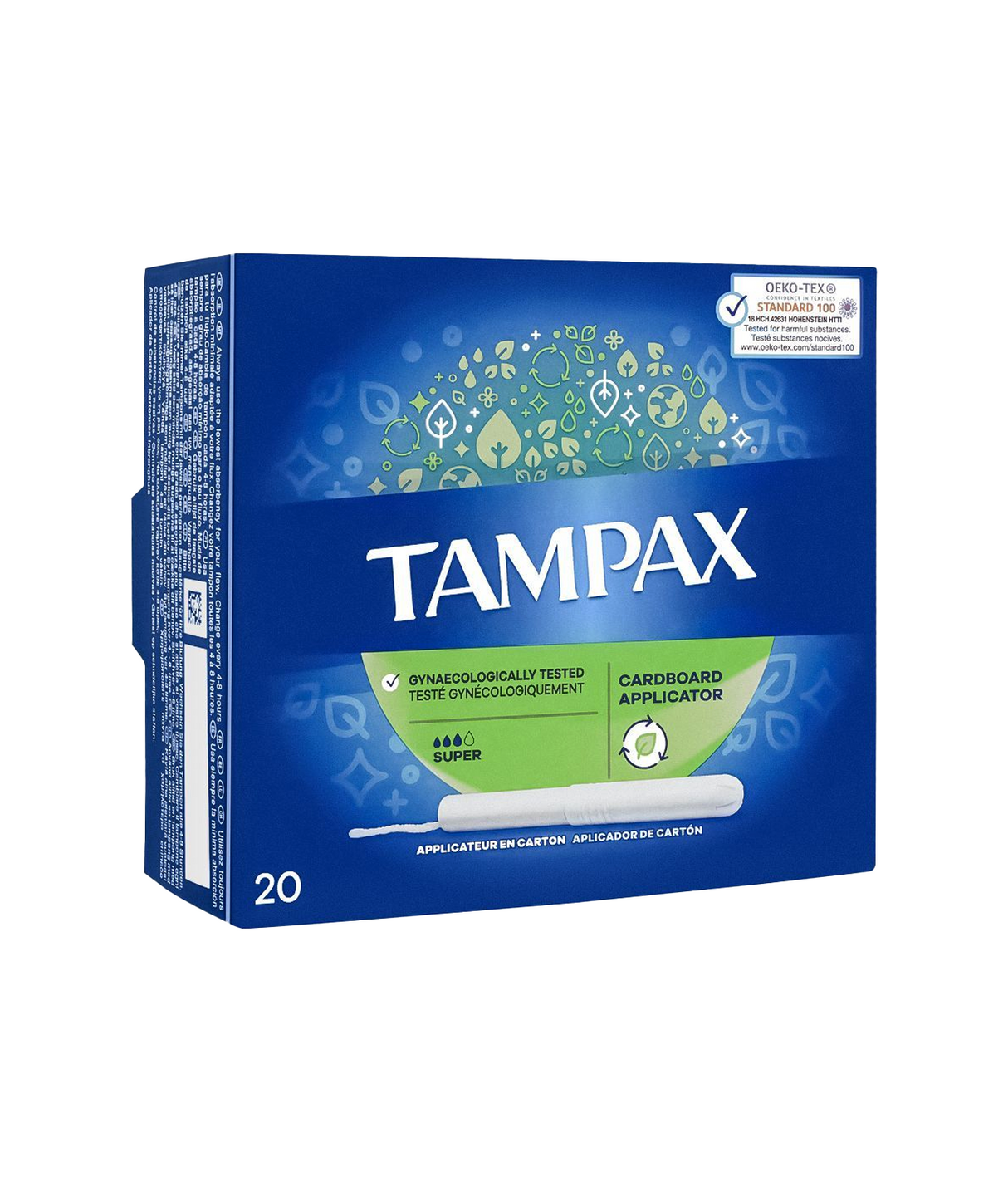 tampax cardboard applicator super  20pc