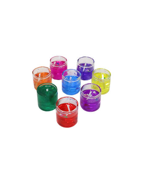 multi colour gel candle 8pc pack 760