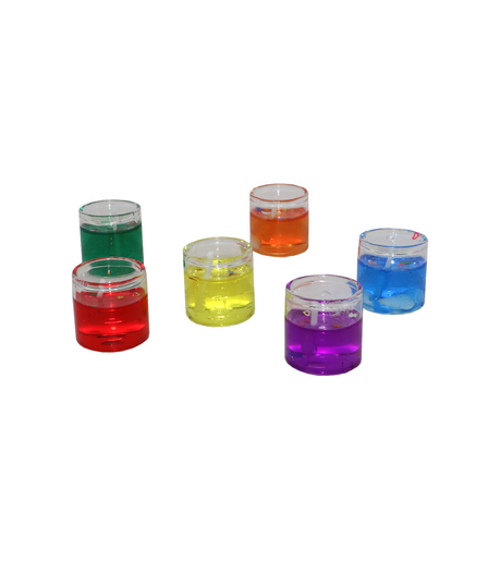 multi colour gell candle 6pc pack 9762
