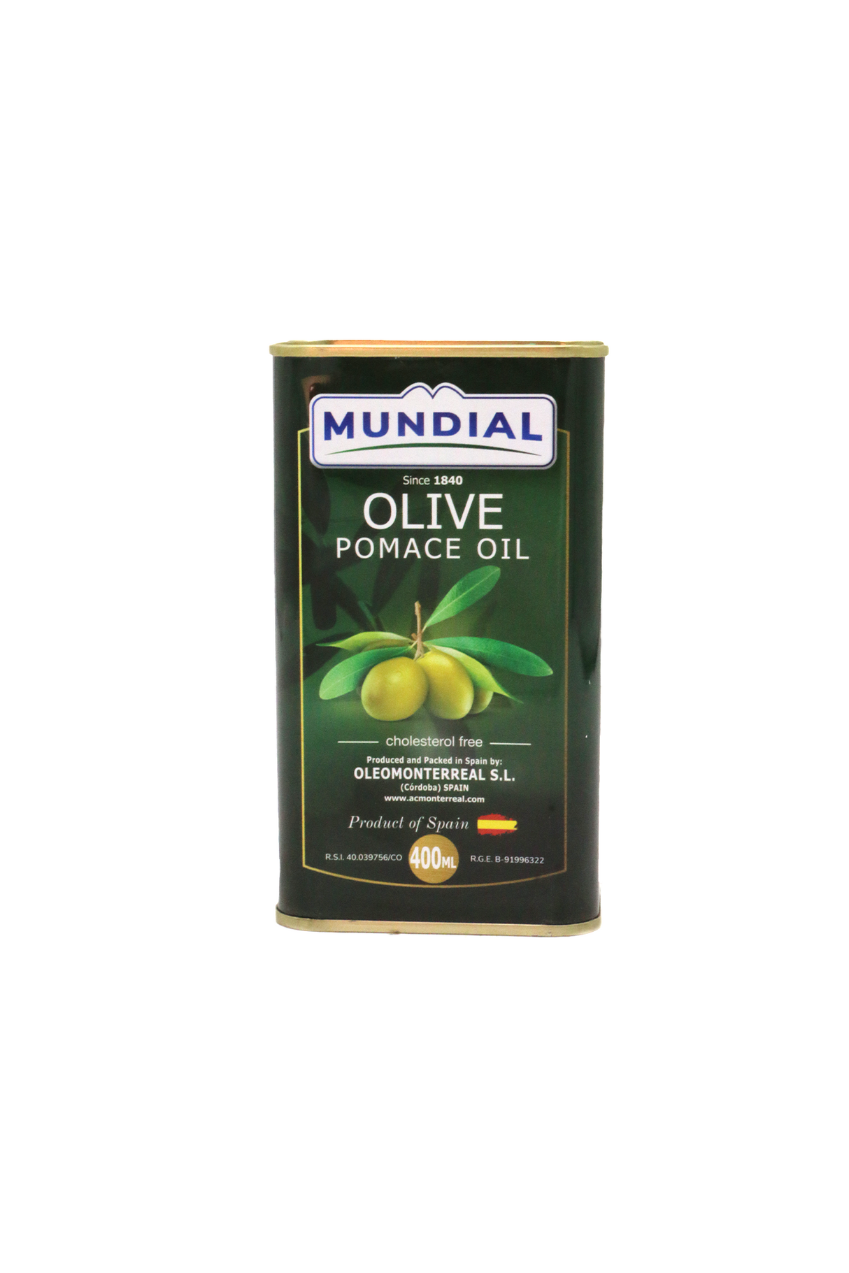 mundial olive oil pomace 400ml tin